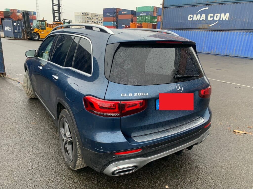 Mercedes GLB 200d volée retrouvée au port